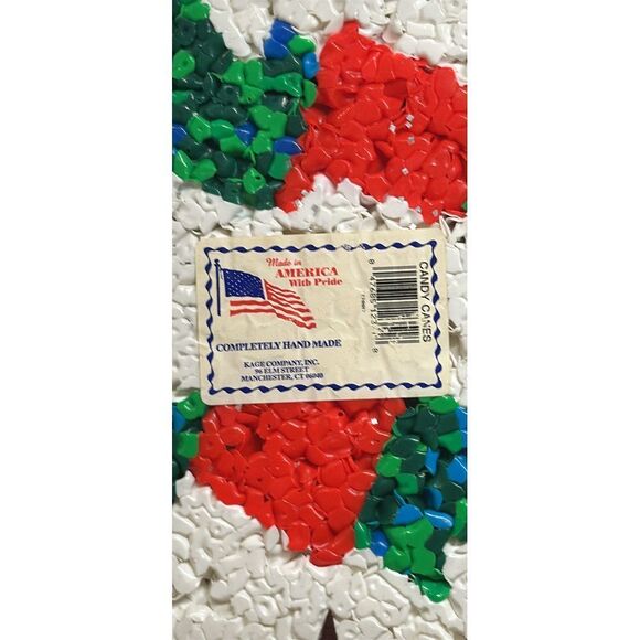 Vintage Christmas Candy Cane Popcorn Decoration Set of 2 - Picture 5 of 5